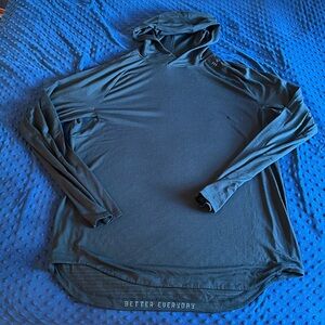 Lululemon Black Long Sleeve Shirt w/ hoodie